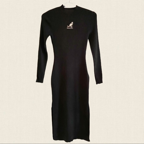 H&M Dresses & Skirts - Kangol x H&M black ribbed midi dress blogger fave